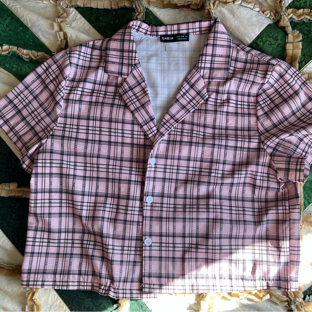 Plaid crop top